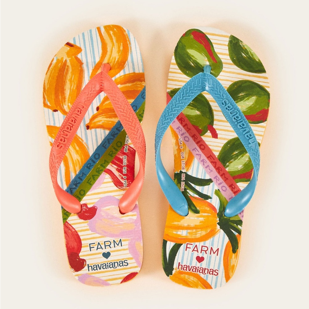 Farm Rio x Havaianas Fruits Scarves Flip Flops